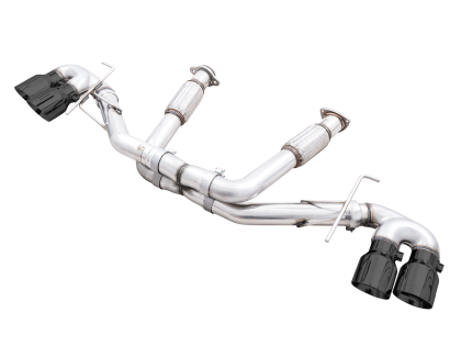 AWE Track Cat-Back Exhaust for C8 Corvette Stingray - Black Tips